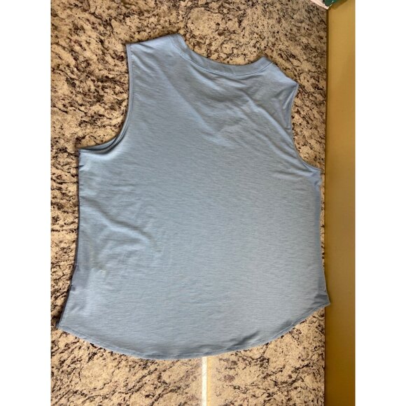 N Touch Womens Sleevless Top Petite PXL Light Blue Studded Neckline - Picture 5 of 9